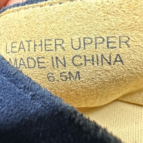 Talbots Izzy Espadrille Flats Suede Navy Size 6 1/2 - Picture 7 of 7